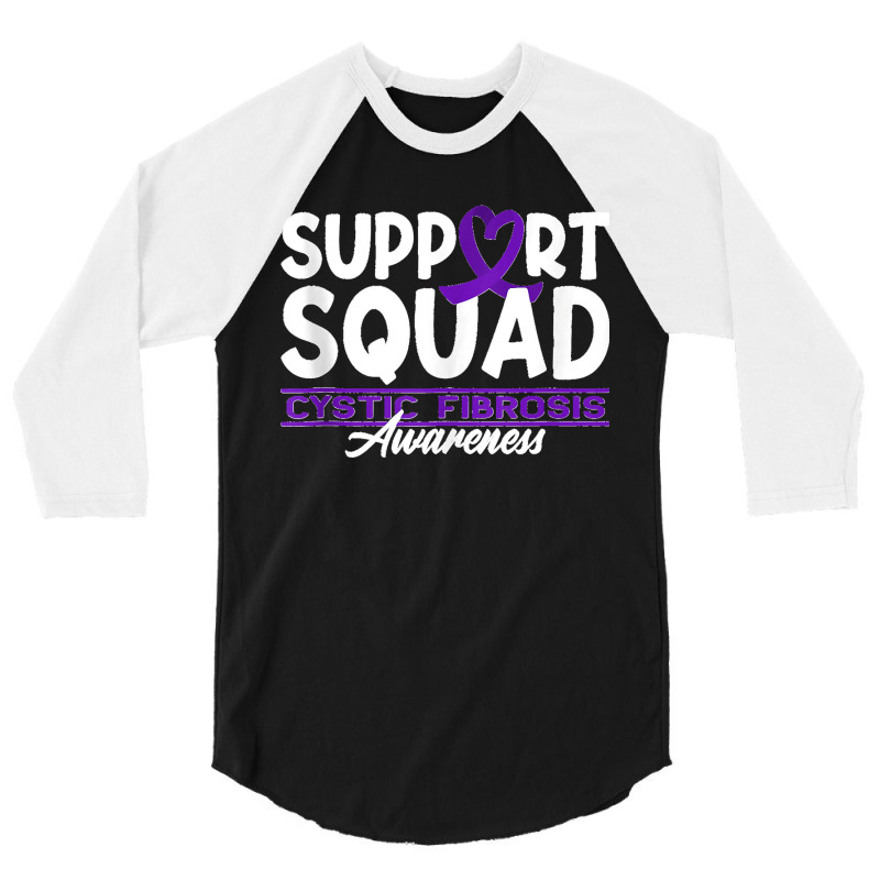 Awareness Support Squad I Lung Infections & Cystic Fibrosis Tank Top 3/4 Sleeve Shirt | Artistshot