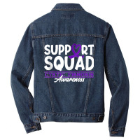 Awareness Support Squad I Lung Infections & Cystic Fibrosis Tank Top Men Denim Jacket | Artistshot