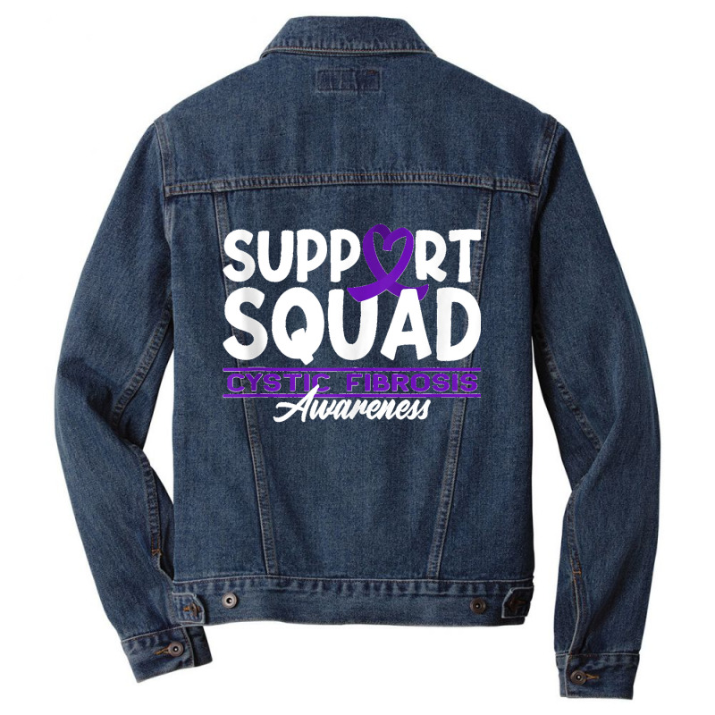 Awareness Support Squad I Lung Infections & Cystic Fibrosis Tank Top Men Denim Jacket | Artistshot