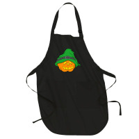 Halloween Jack O Lantern T  Shirt Slouchy Hat Halloween Pumpkin Green Full-length Apron | Artistshot