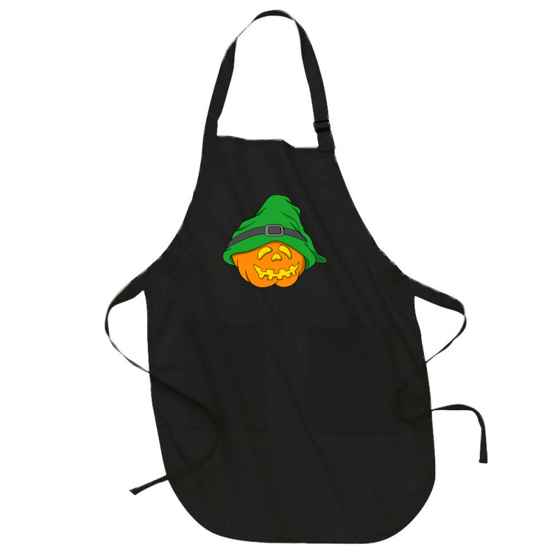 Halloween Jack O Lantern T  Shirt Slouchy Hat Halloween Pumpkin Green Full-length Apron | Artistshot