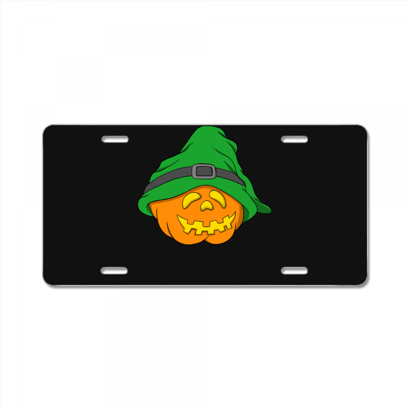 Halloween Jack O Lantern T  Shirt Slouchy Hat Halloween Pumpkin Green License Plate | Artistshot