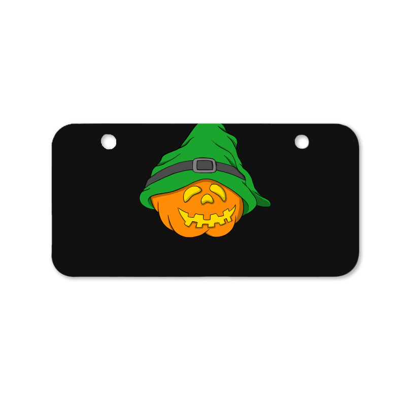 Halloween Jack O Lantern T  Shirt Slouchy Hat Halloween Pumpkin Green Bicycle License Plate | Artistshot