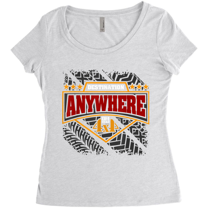 Off Road Shirt Destination Anywhere 4x4 Tee Women's Triblend Scoop T-shirt by cm-arts | Artistshot