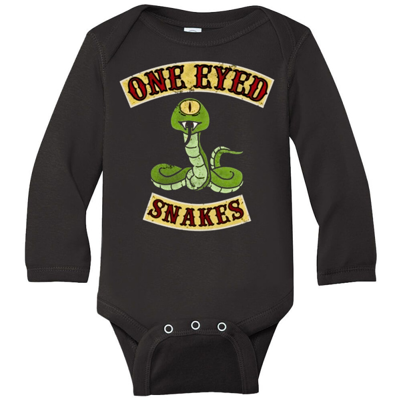 One Eye Snakes, One Eye Snakes Vintage, One Eye Snakes Art, One Eye Sn Long Sleeve Baby Bodysuit | Artistshot