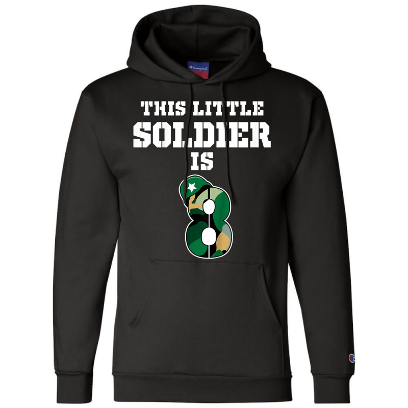 Kids 8th Birthday Boys Soldier Kids T Shirt Military 8 Year Old Champion Hoodie | Artistshot