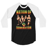 Nation Of Domination, Nation Of Domination Vintage, Nation Of Dominati 3/4 Sleeve Shirt | Artistshot