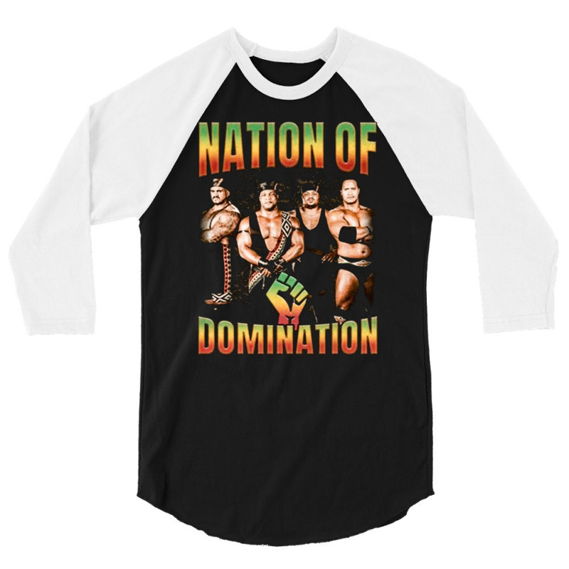 Nation Of Domination, Nation Of Domination Vintage, Nation Of Dominati 3/4 Sleeve Shirt by SHOPHUENR | Artistshot