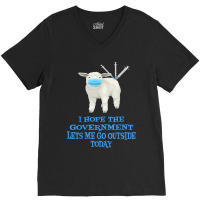 Sheep Sheeple Anti Vaccine Vax Mask Mandate Wants Go Outside New Year V-neck Tee | Artistshot