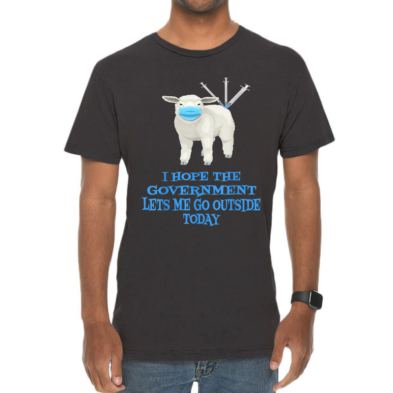 Sheep Sheeple Anti Vaccine Vax Mask Mandate Wants Go Outside New Year Vintage T-Shirt by RomanMikolyants | Artistshot