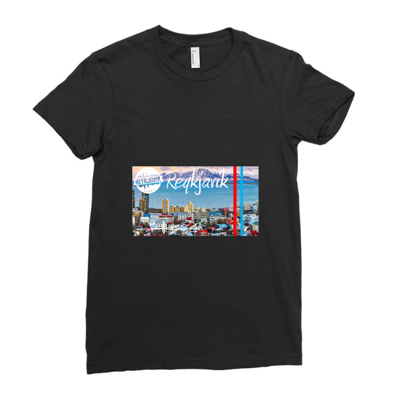 Reykjavik Iceland City, Reykjavik City Ladies Fitted T-Shirt by mitubabypodcast | Artistshot