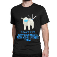 Sheep Sheeple Anti Vaccine Vax Mask Mandate Wants Go Outside Classic T-shirt | Artistshot