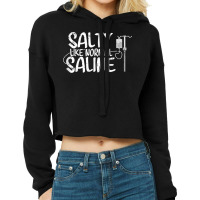 Cna Hospital Health Rn Medicine Salty Like Normal Saline Cropped Hoodie | Artistshot