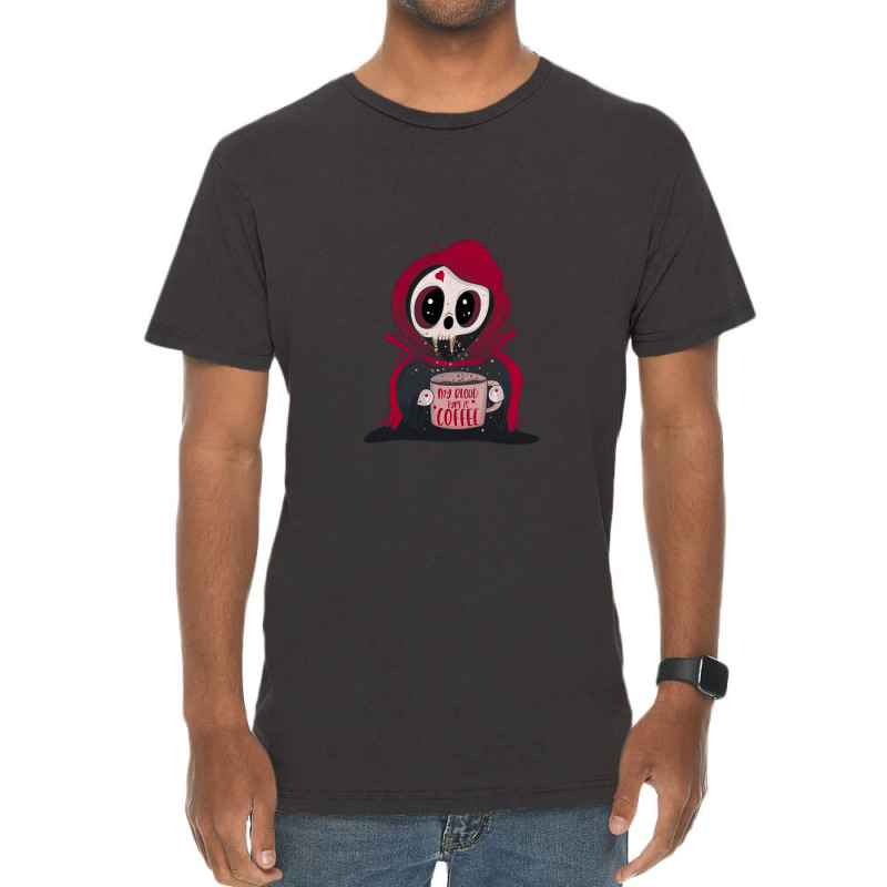 My Blood Type Is Coffee Vintage T-Shirt by WayneDavid | Artistshot