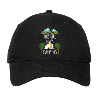 This Girl Loves Camping Rv Teardrop Trailer Camper Caravan Adjustable Cap | Artistshot