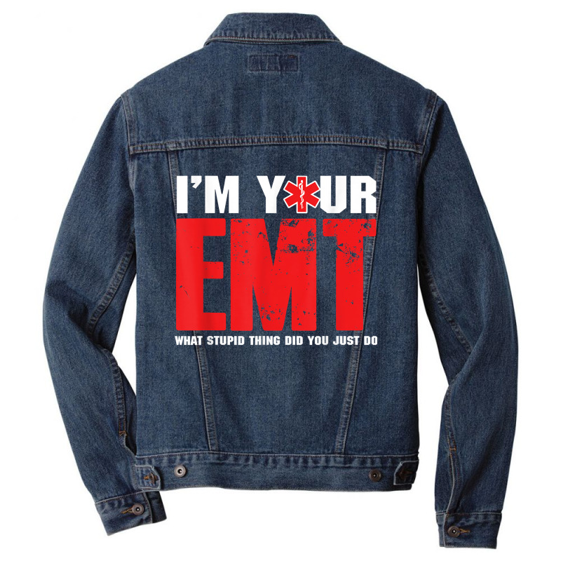 Emt Emergency Medical Technician Ems Paramedic Medical Gift Men Denim Jacket | Artistshot