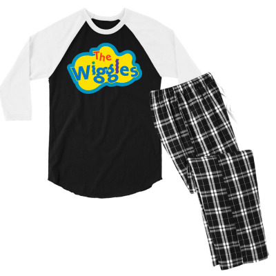 The Wiggles Men's 3/4 Sleeve Pajama Set Designed By Pinkanzee