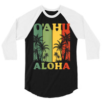 Oahu Aloha Hawaiian Lover Island Palm Beach Holiday 3/4 Sleeve Shirt | Artistshot