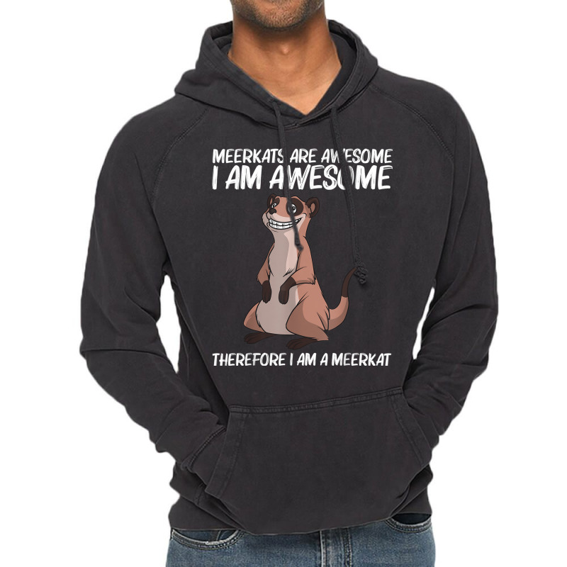 Cute Meerkat Design For Men Women Meerkat Mongoose Lovers Vintage Hoodie by Markets | Artistshot