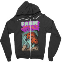 Panic Attack, Panic Attack Vintage, Panic Attack Art, Panic Attack Pai Zipper Hoodie | Artistshot