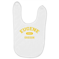 Retro College Style Eugene, Oregon 1889 T Shirt Baby Bibs | Artistshot