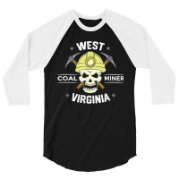 Coal Miner Artwork For A Coal Miner From West Virginia 3/4 Sleeve Shirt | Artistshot