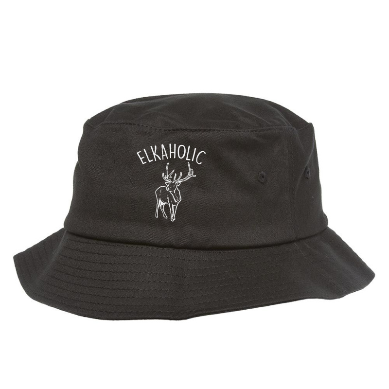 Elkaholic Funny Elk Hunting Deer Archery Bow Hunter Gift Bucket Hat by EricWade | Artistshot