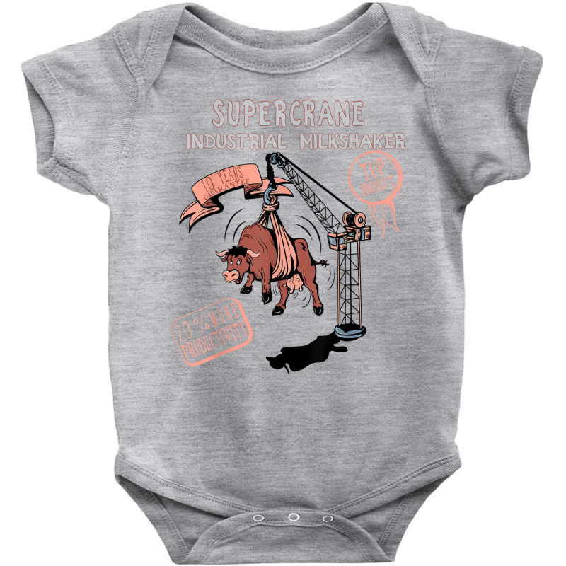 Cow Industrial Milkshake Machine T Shirt Baby Bodysuit by cm-arts | Artistshot