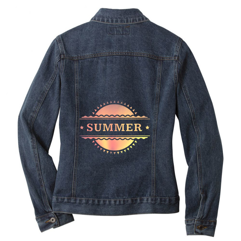 Summer , Summer Ladies Denim Jacket by mitubabypodcast | Artistshot