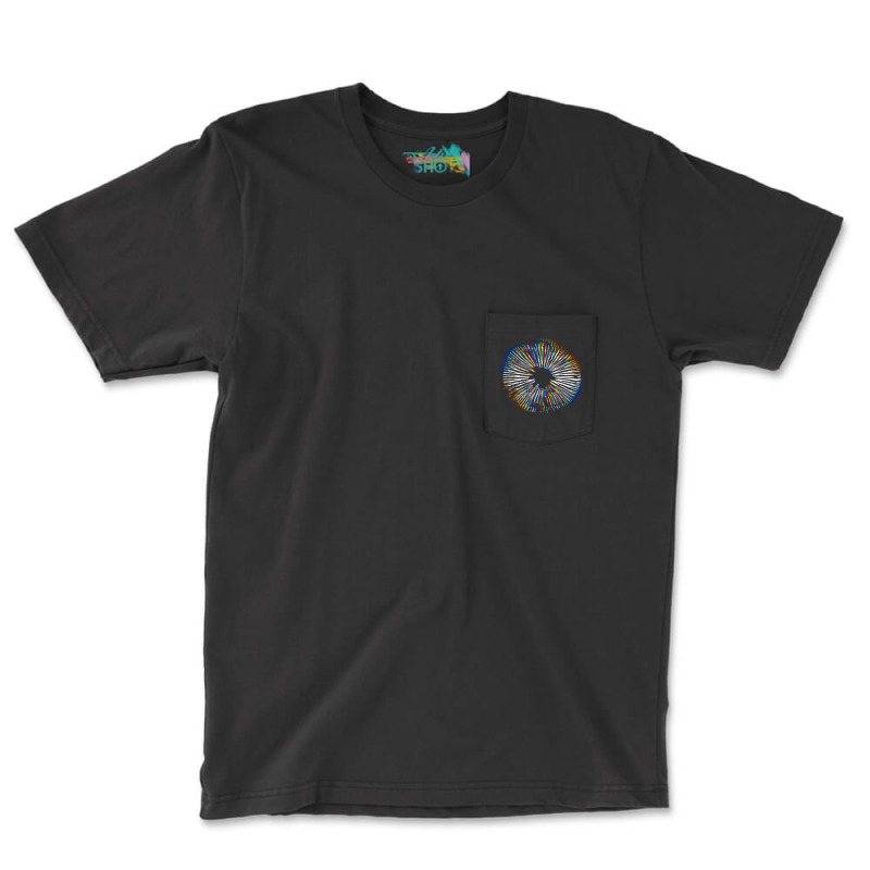 Psychedelic Mushroom Spore Print Mushroom Magic Present Pocket T-shirt | Artistshot