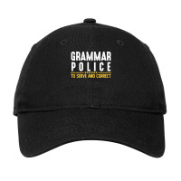 Grammar Police To Serve And Correct Sweatshirt Adjustable Cap | Artistshot