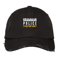 Grammar Police To Serve And Correct Sweatshirt Vintage Cap | Artistshot