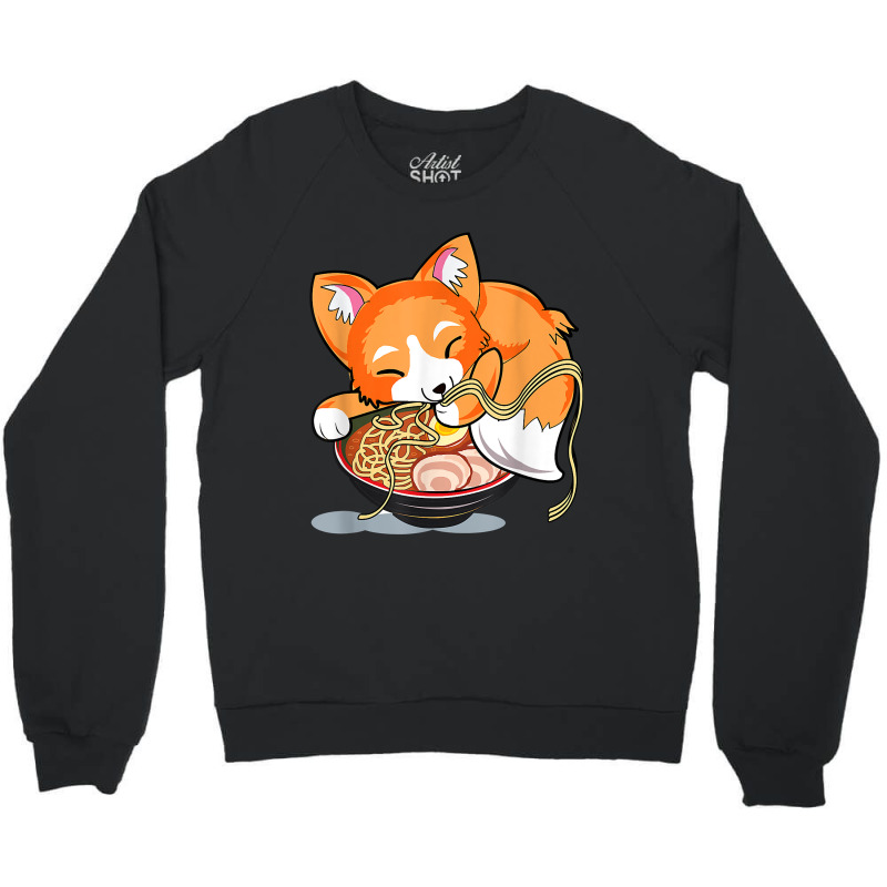 Ramen Noodles Fox Lover Kawaii Japanese Anime Crewneck Sweatshirt | Artistshot