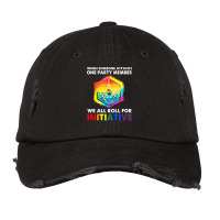 Lgbt Pride Rainbow We All Roll For Initiative Lgbt 396 Gay Lgbtq Vintage Cap | Artistshot