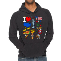 Hand Drawn Objects Of Usa, American Traditional Symbols, Map Pullover Vintage Hoodie | Artistshot