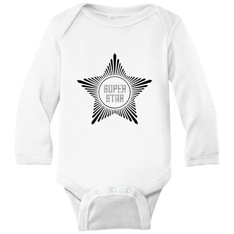 Super Star, Super Star Long Sleeve Baby Bodysuit by mitubabypodcast | Artistshot