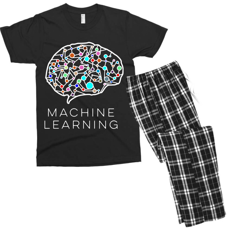 Artificial Intelligence Machine Learning Long Sleeve Men's T-shirt Pajama Set | Artistshot