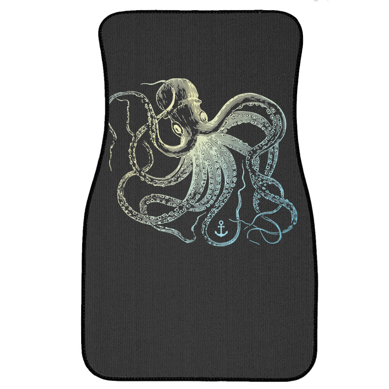 Octopus Cool Vintage Marine Biologist Ocean Sea Life 3 Front Car Mat | Artistshot