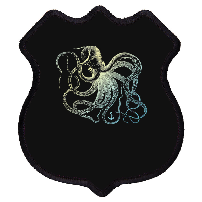 Octopus Cool Vintage Marine Biologist Ocean Sea Life 3 Shield Patch | Artistshot