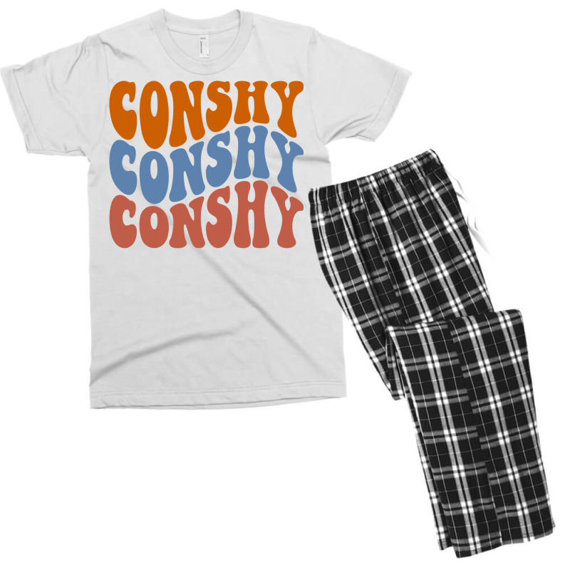 Conshy Wavy Tri Color Pullover Hoodie Men's T-shirt Pajama Set | Artistshot