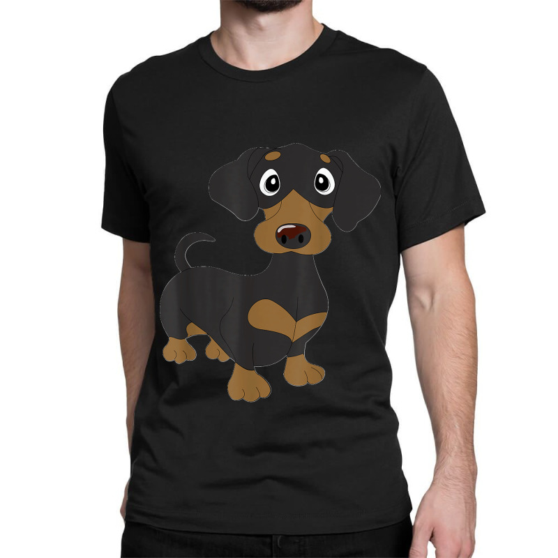 Black And Tan Dachshund Wiener Dog Classic T-shirt by cm-arts | Artistshot