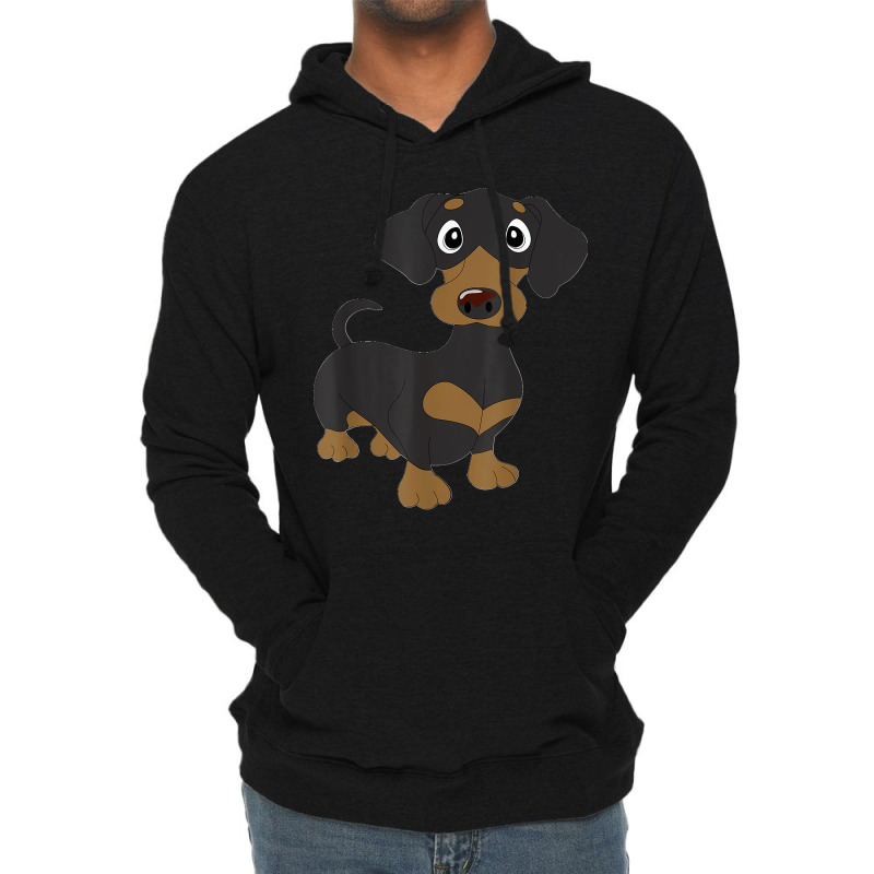 Black And Tan Dachshund Wiener Dog Lightweight Hoodie by cm-arts | Artistshot