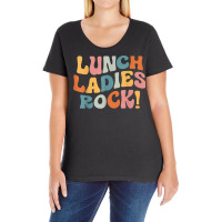 Lunch Ladies Rock!   Retro Lunch Ladies Squad Cafeteria Crew T Shirt Ladies Curvy T-shirt | Artistshot