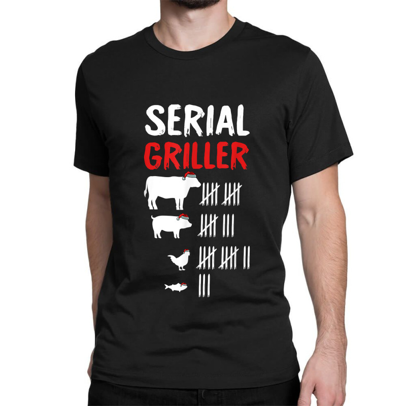 Serial Griller Christmas X-mas Pajama Grill Chef Bbq Master Classic T-shirt | Artistshot