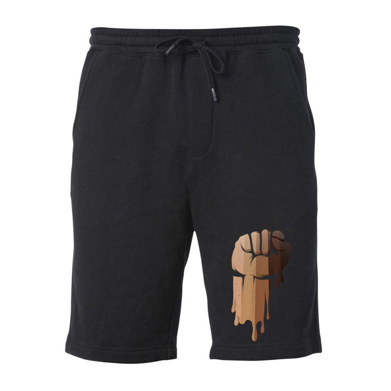 Drippin Melanin Women Men Africa Black History Month Fleece Short | Artistshot