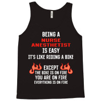 Being A Nurse Anesthetist Is Easy Funny Crna Humor Tank Top | Artistshot