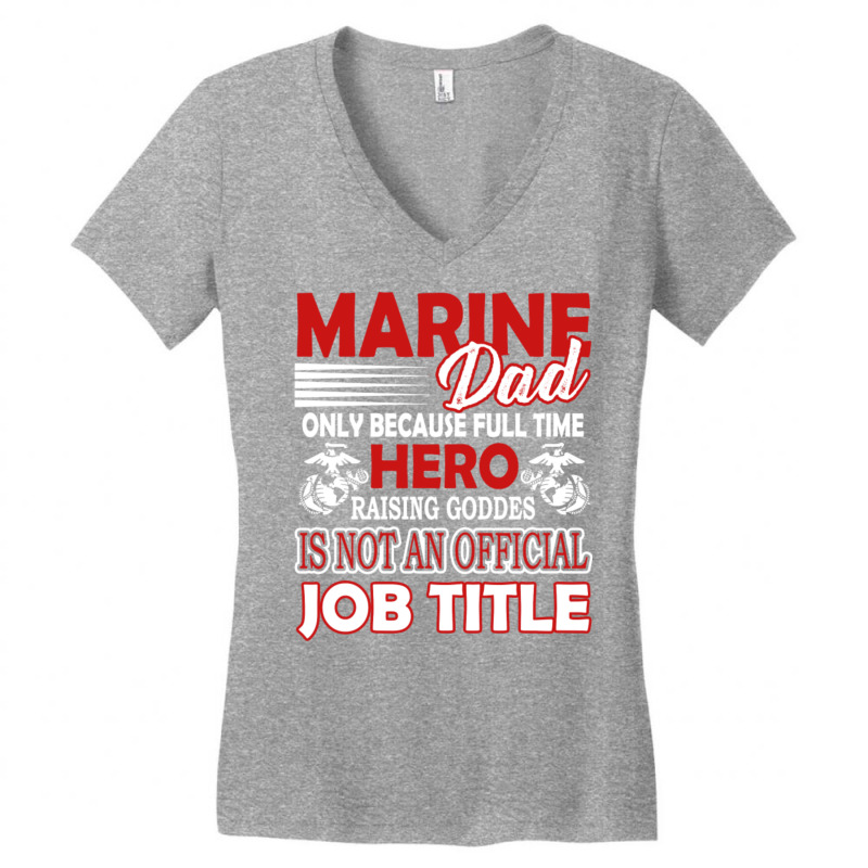 Marine Dad Women's V-Neck T-Shirt by QomarXabier | Artistshot