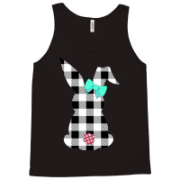 Easter Bunny Black And White Plaid Rabbit Happy Egg Hunt Tank Top | Artistshot