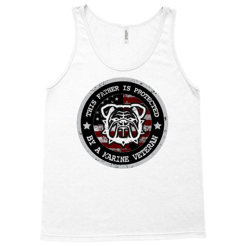 Marine Father Protected By Marine Veteran Marine Family Tank Top by QomarXabier | Artistshot