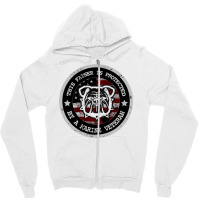 Marine Father Protected By Marine Veteran Marine Family Zipper Hoodie | Artistshot